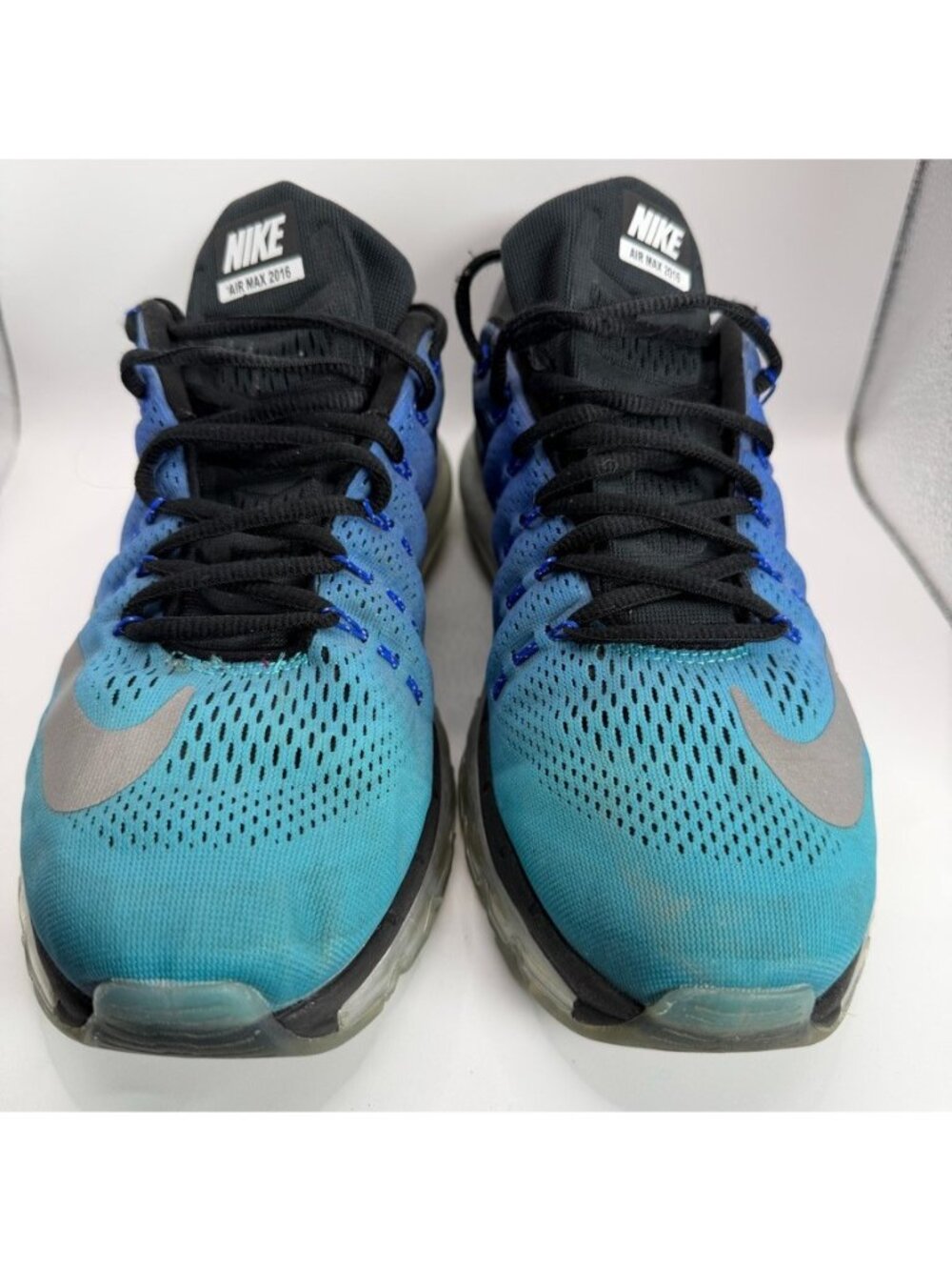 Nike Air Max 2016 Premium Reflective Shoes Mens 11.5 Run Silver Blue 810885-004 - Picture 3 of 12